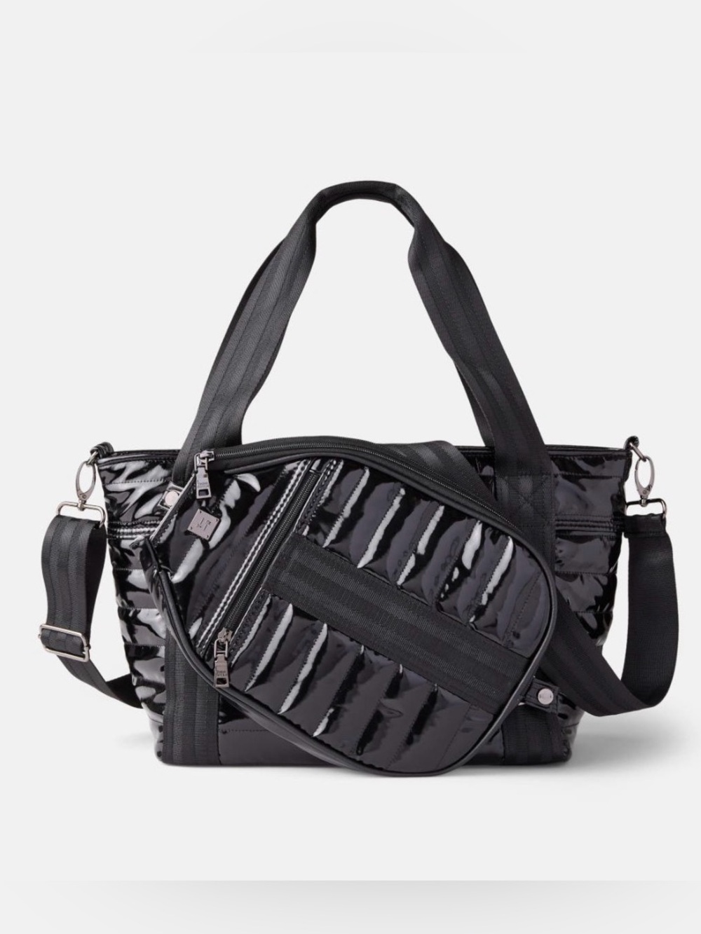 NWT Think Royln Black Patent Pickleball Bag